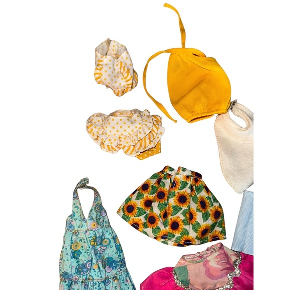 1970s/80s Vintage Barbie Clothing Lot Dresses Lingerie Skirt Tops Bundle - Picture 6 of 7